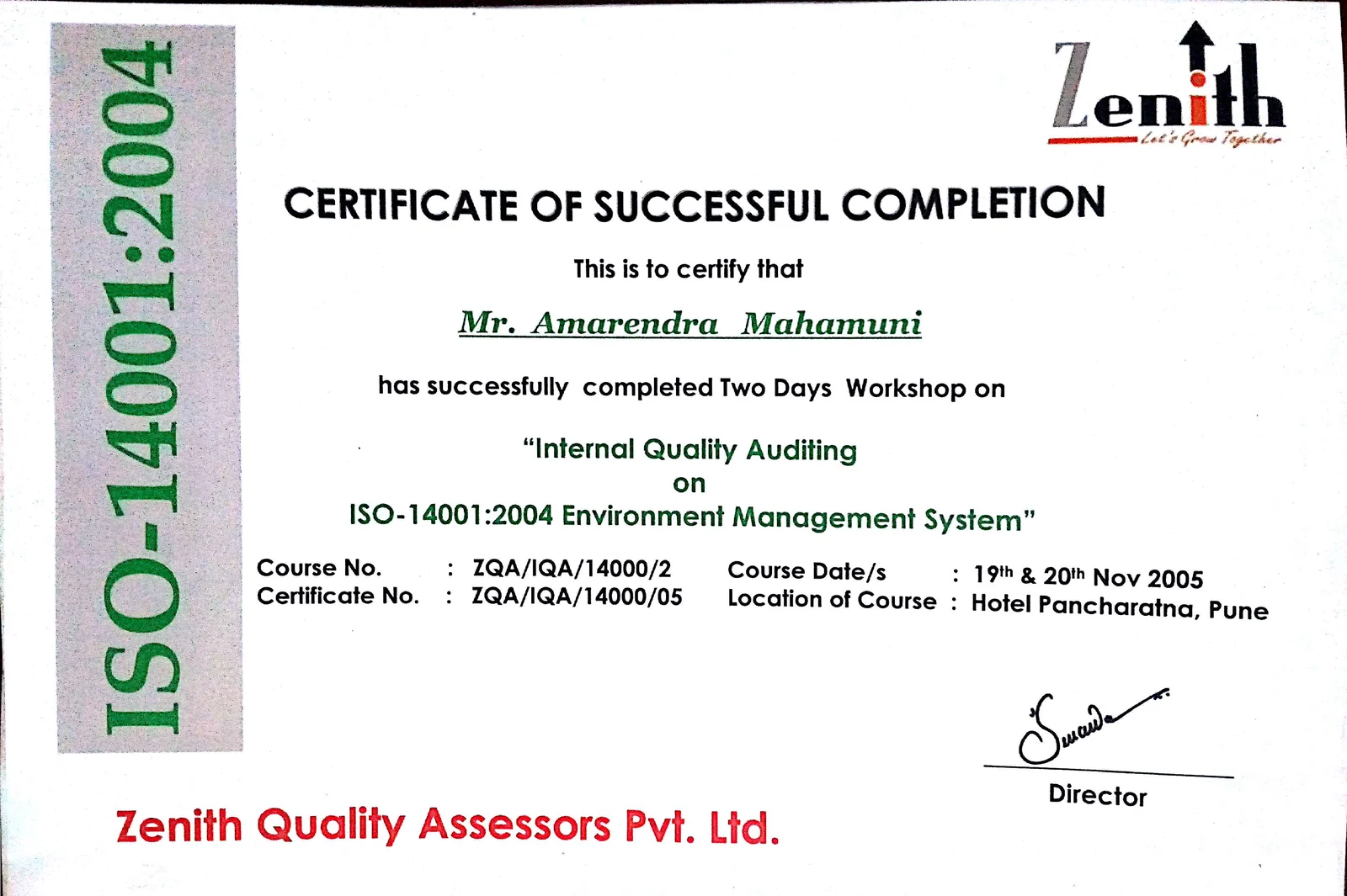 Internal Quality Audit on ISO Certificate